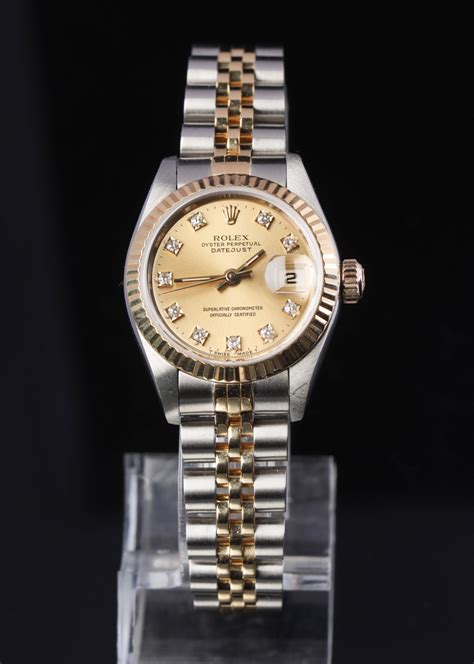 rolex dameur guld